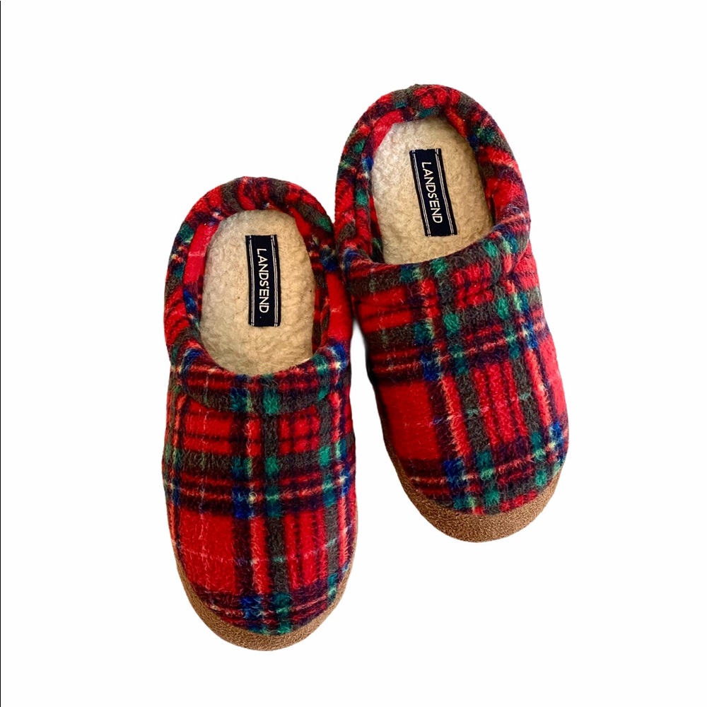 Lands'End Flannel Slippers